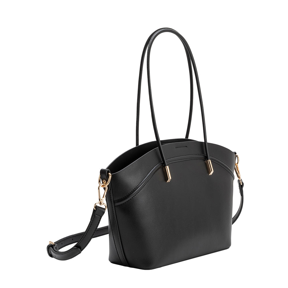 Hazel | Bolso Tote Negro de Cuero Vegano Reciclado