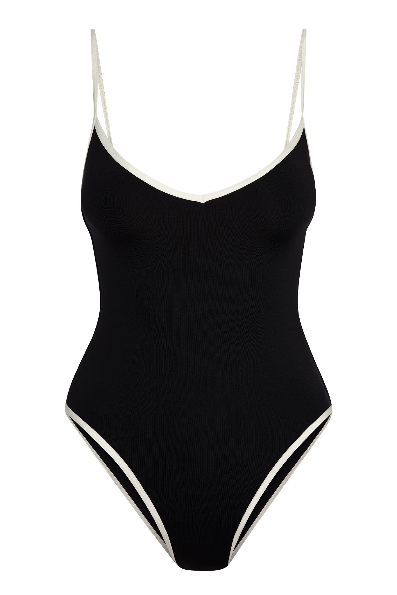 Bañador Ravello Black/Ivory – Diseño Bicolor Elegante en Negro y Marfil