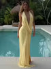 Vestido Largo Halter Elegante