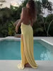 Vestido Largo Halter Elegante