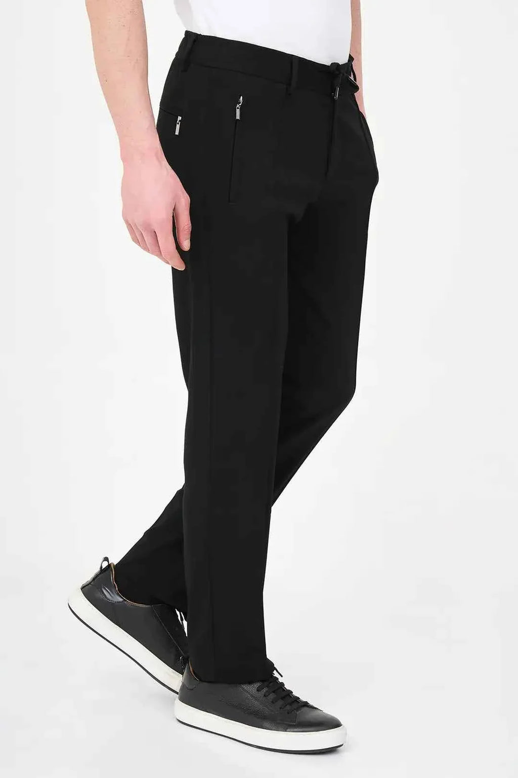 Abilene Black Drawstring Waist Dress Pants