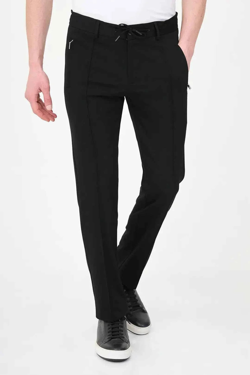 Abilene Black Drawstring Waist Dress Pants