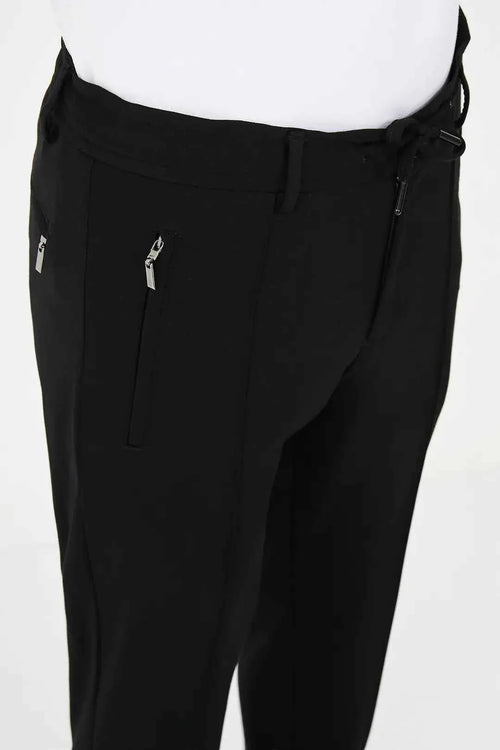 Abilene Black Drawstring Waist Dress Pants