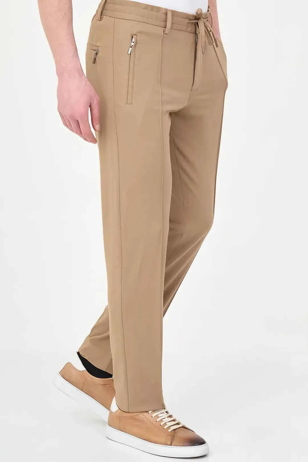 Abilene Brown Drawstring Waist Dress Pants