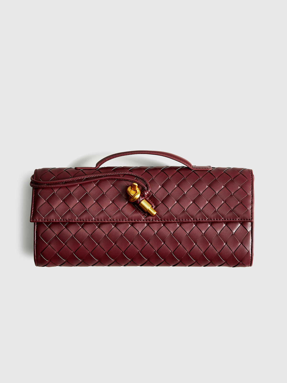 Bolso Clutch de Hombro Tejido con Solapa de Dos Formas