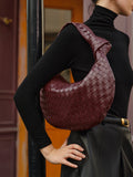 Croissant Knotted Braided Shoulder Bag