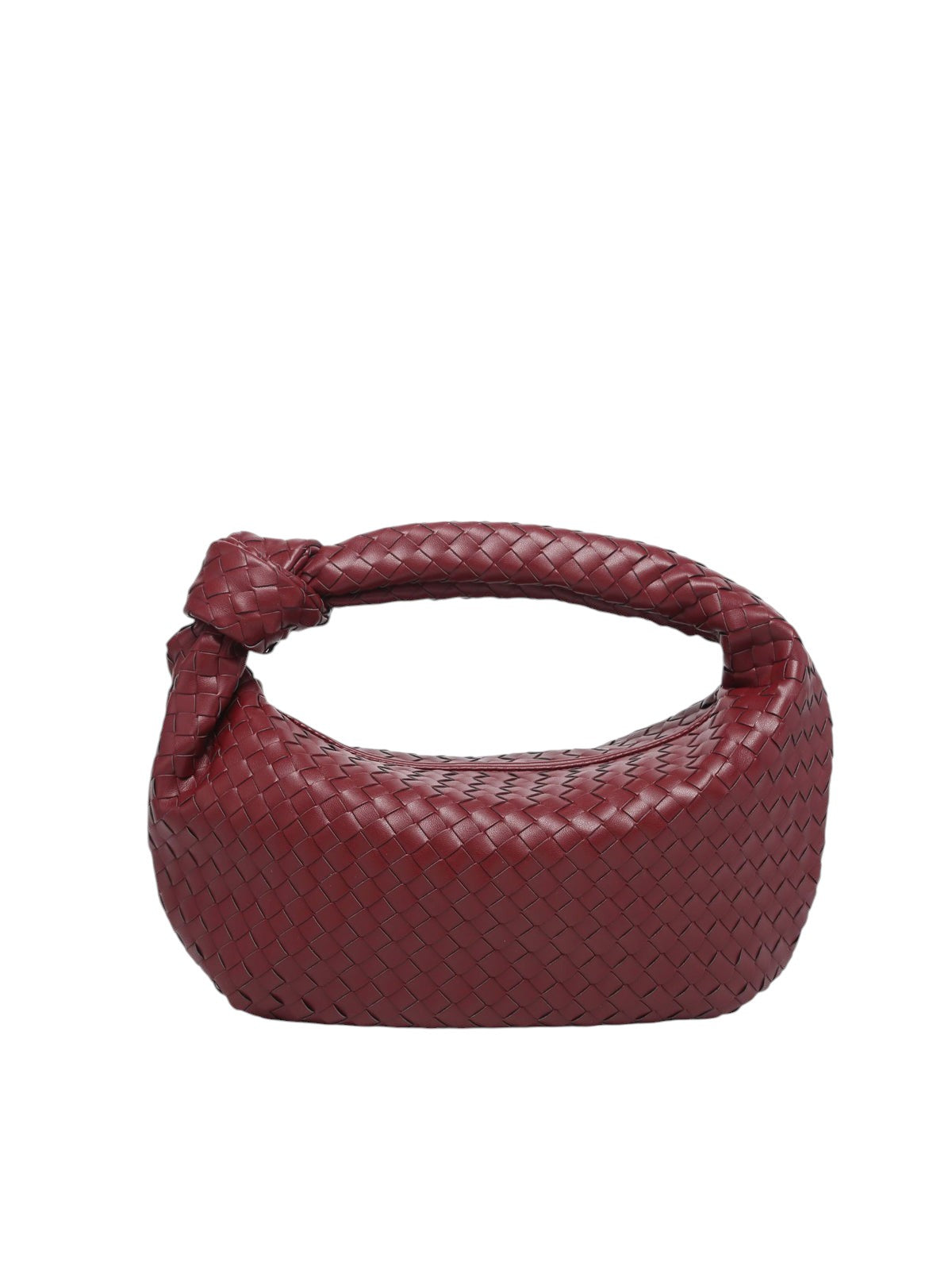 Bolso de hombro trenzado Zevrion con nudo estilo croissant