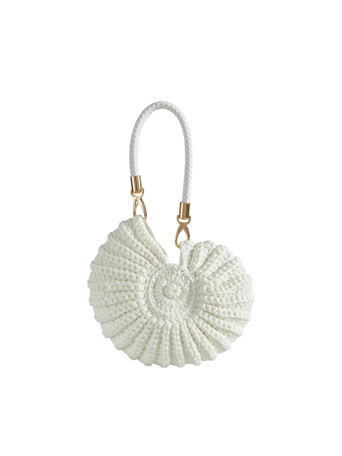 Bolso de Mano Trenzado Forma Caracola