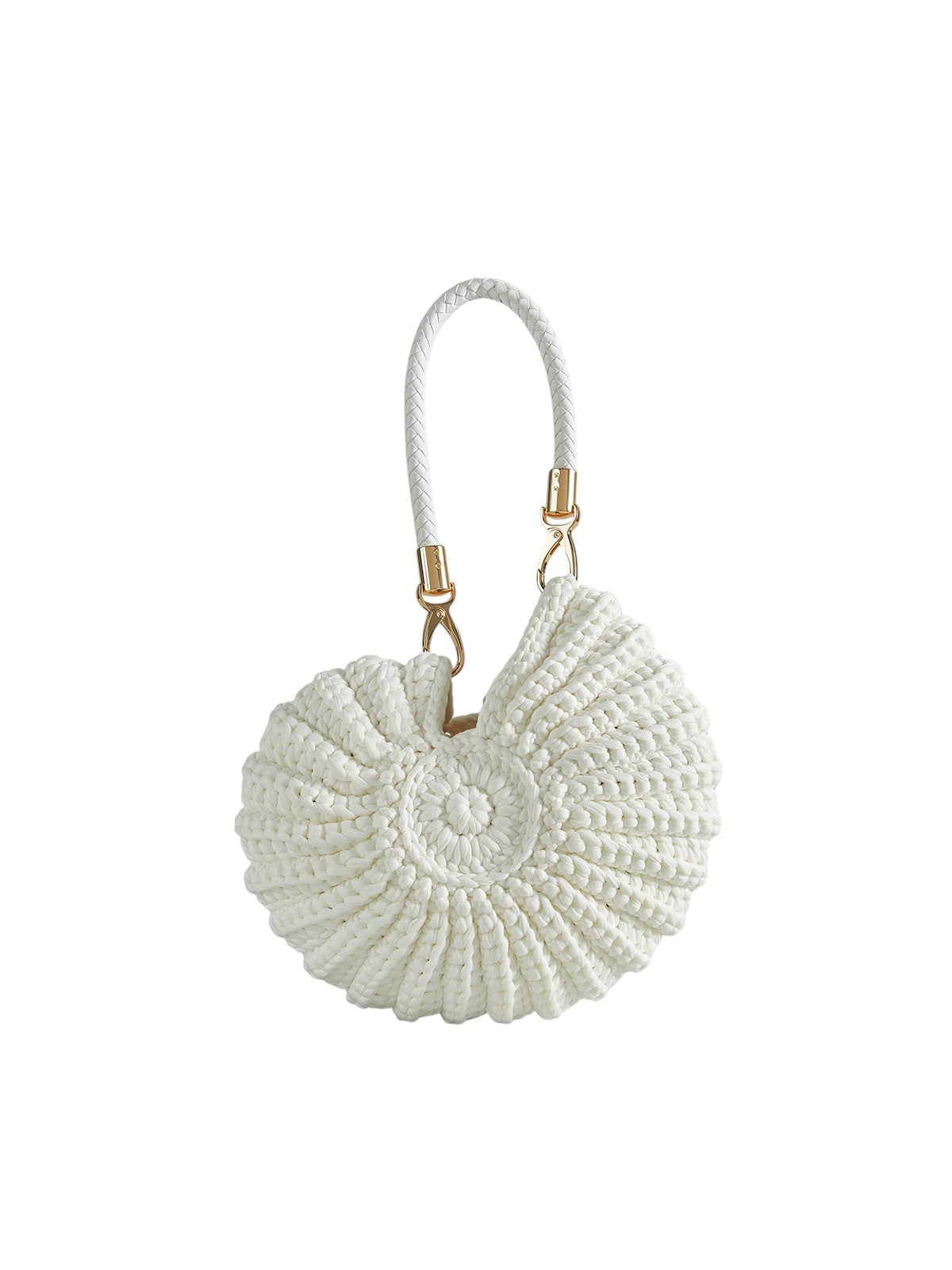 Bolso de Mano Trenzado Forma Caracola