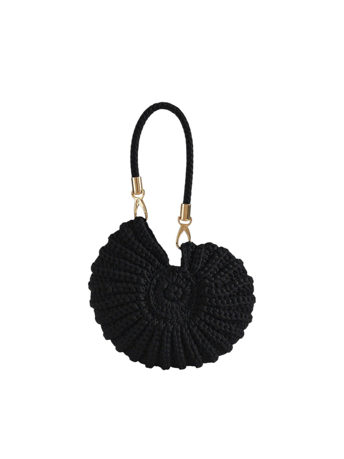 Bolso de Mano Trenzado Forma Caracola