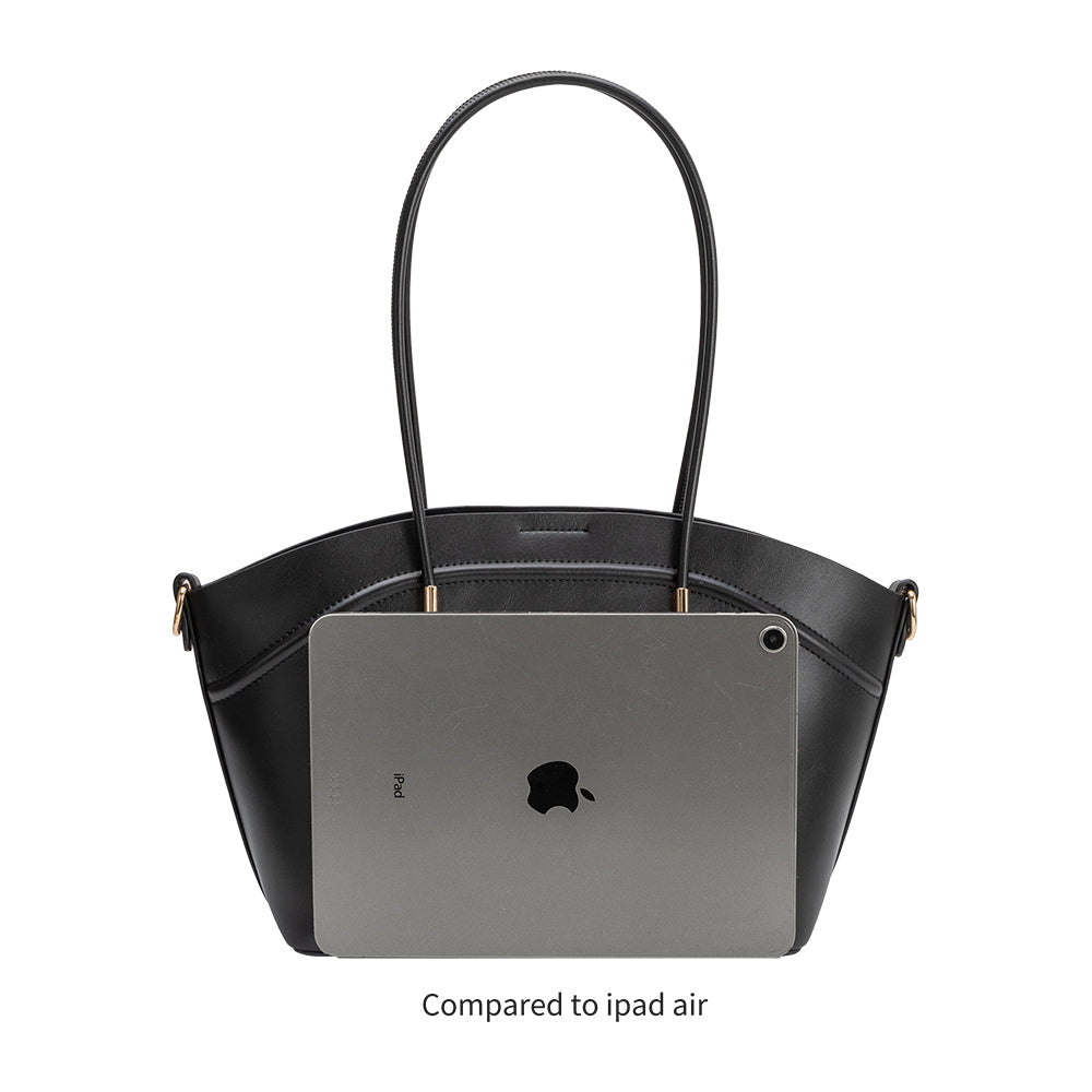 Hazel | Bolso Tote Negro de Cuero Vegano Reciclado