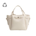 Avril | Bolso de Mano Beige de Cuero Vegano reciclado.