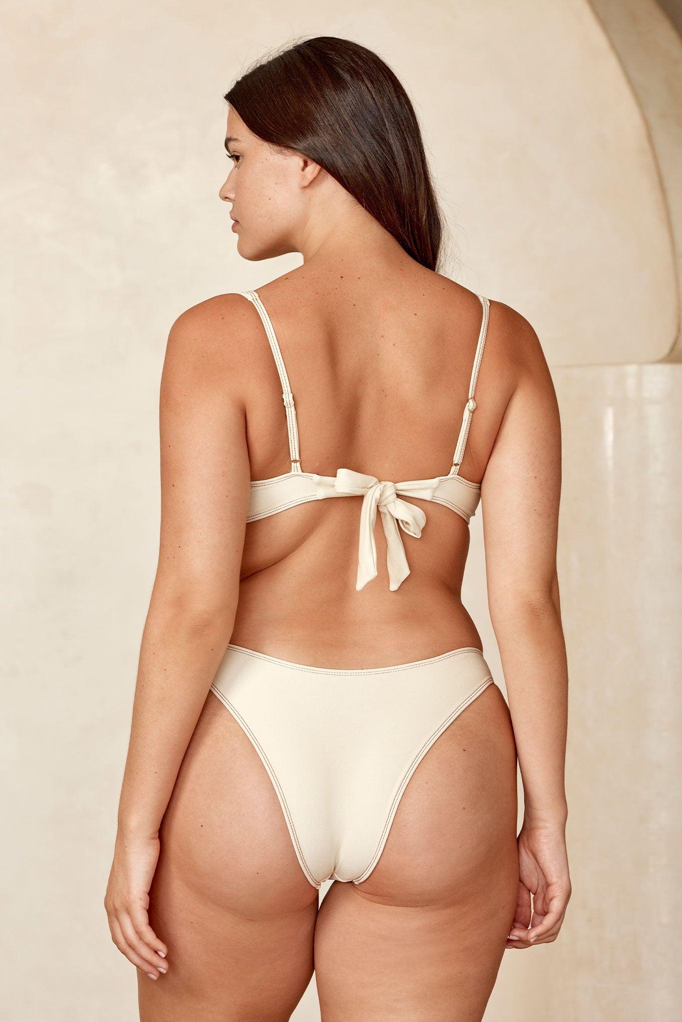 Braga de Bikini Byron Champagne – Diseño Denim Color Champán