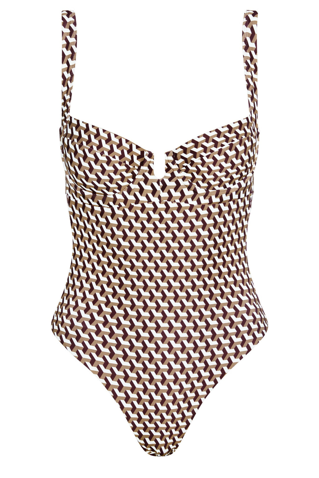 Bañador Clovelly Husk Geo – Diseño Geométrico Elegante para Mujer