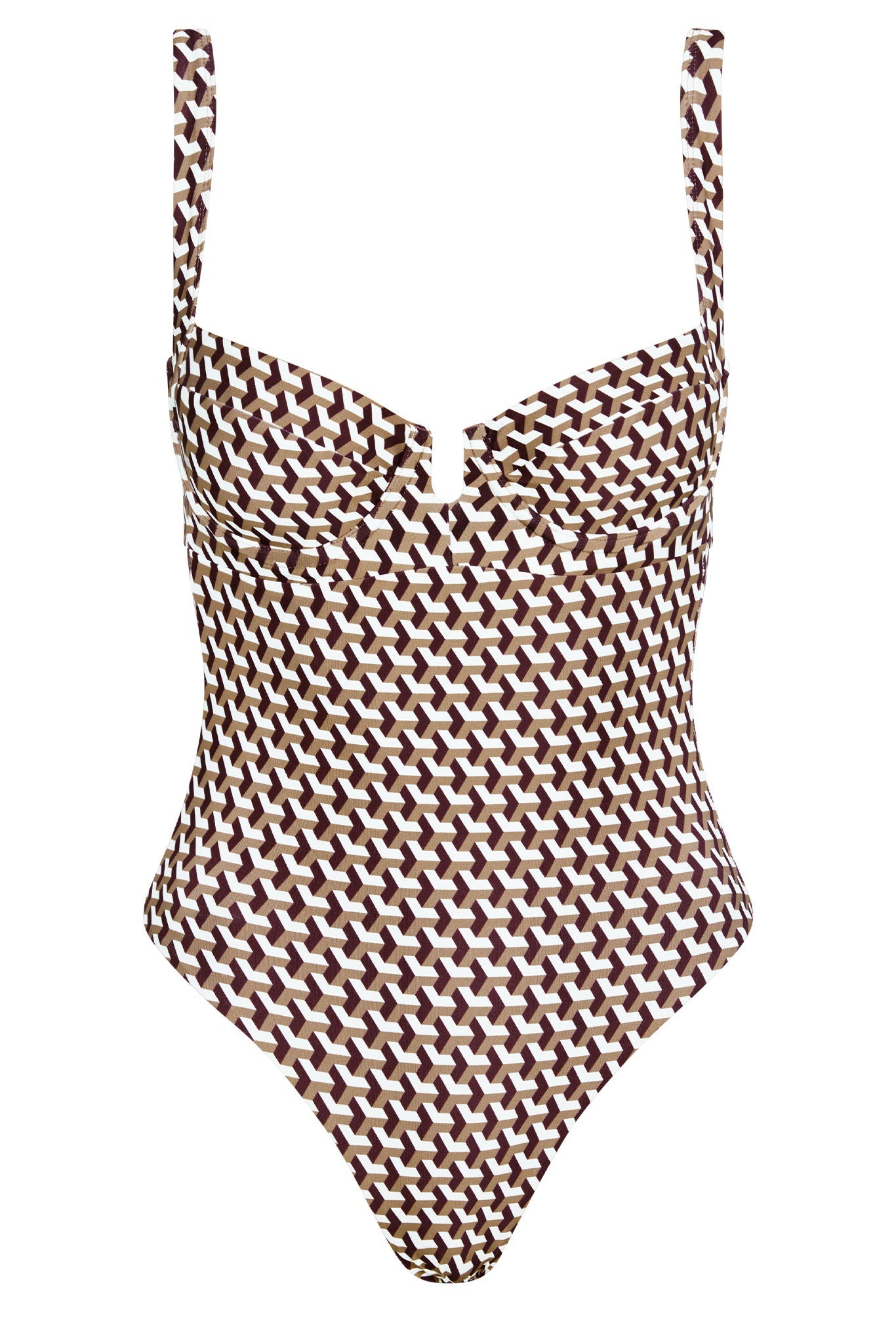Bañador Clovelly Husk Geo – Diseño Geométrico Elegante para Mujer