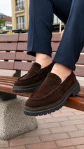 Mocasines Penny de Ante Marrón Oscuro