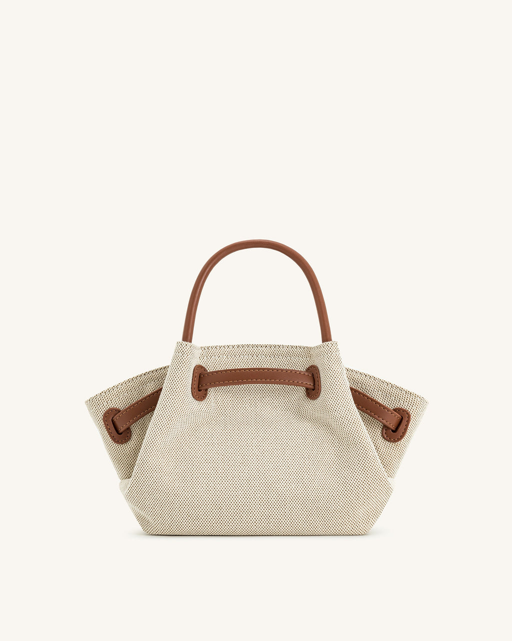 Hana | Mini Bolso Tote de Lona Marrón