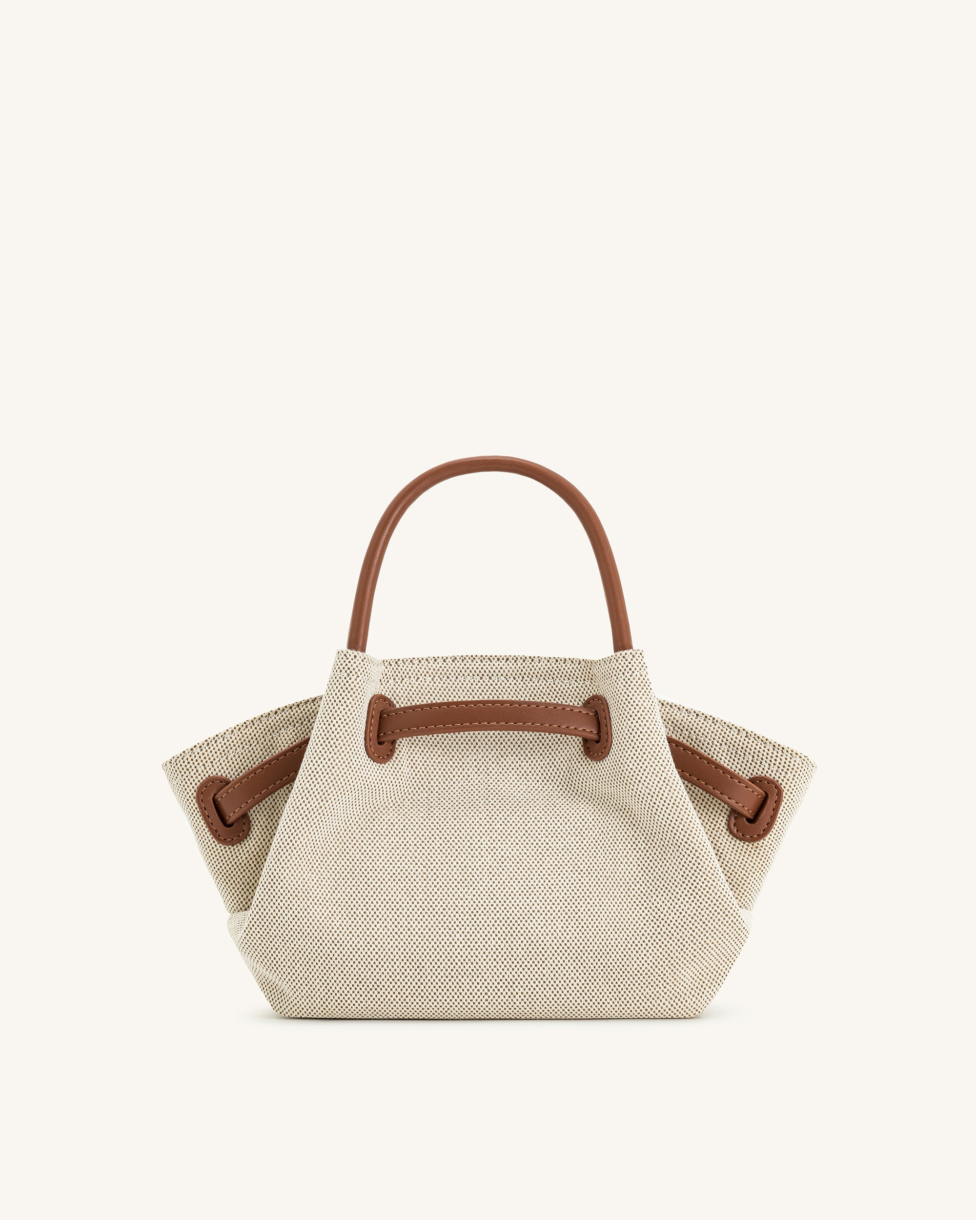 Hana | Mini Bolso Tote de Lona Marrón