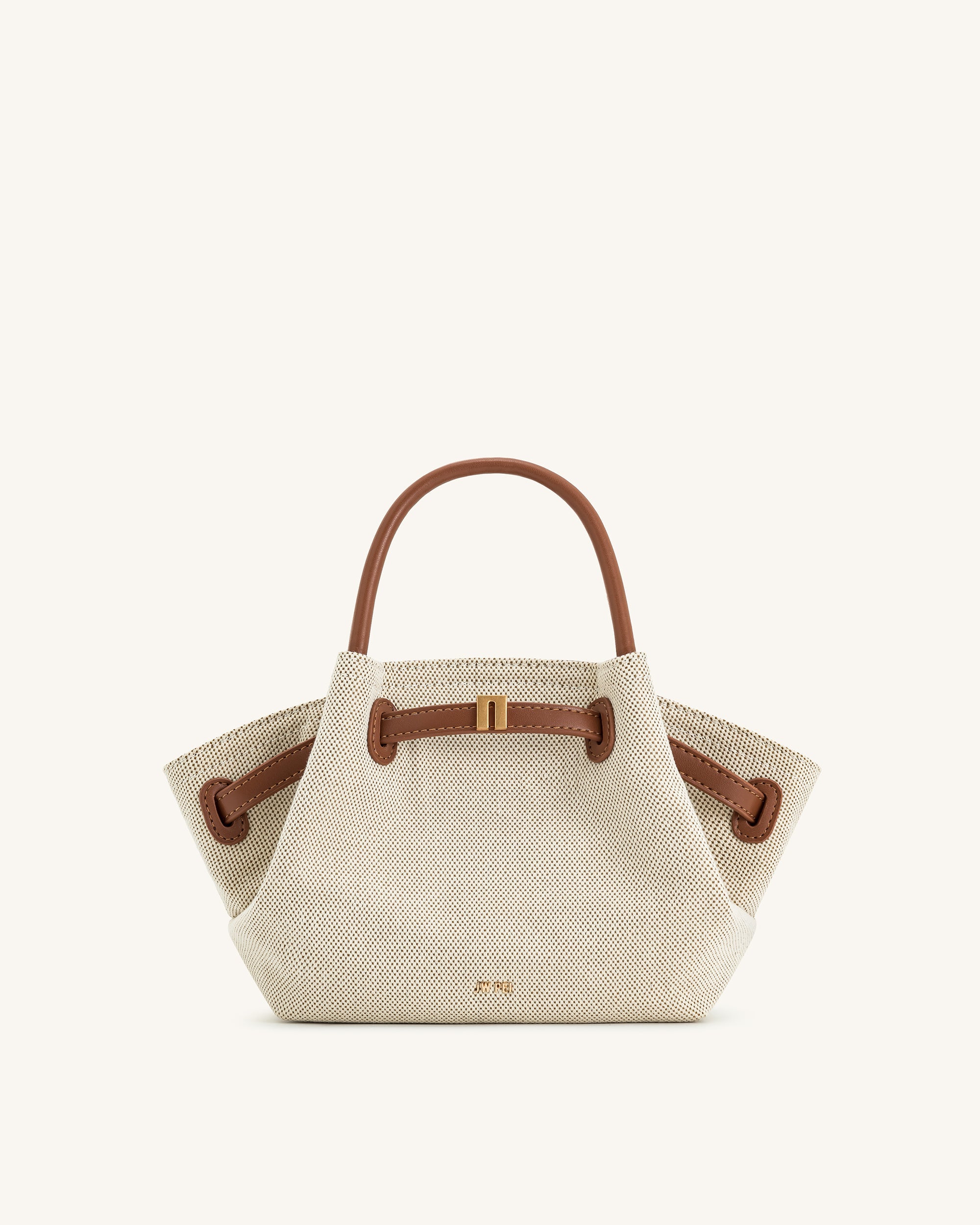 Hana | Mini Bolso Tote de Lona Marrón