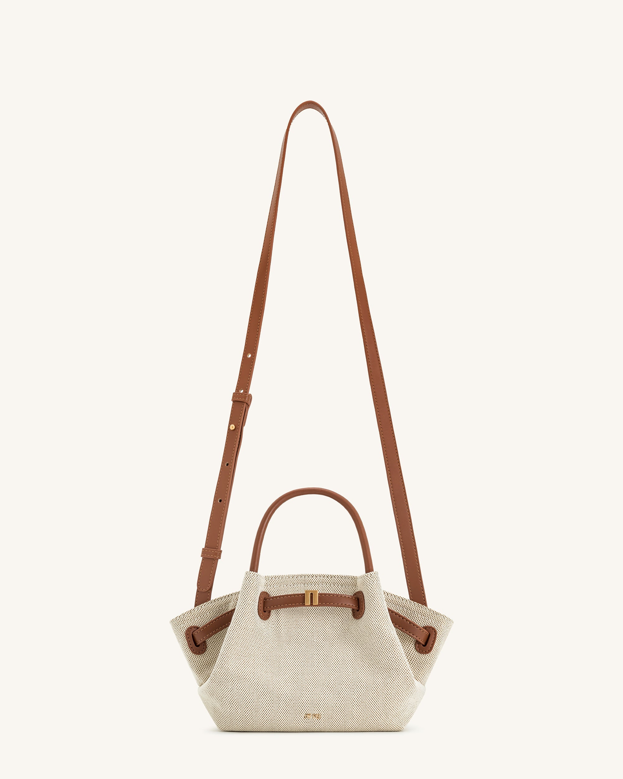 Hana | Mini Bolso Tote de Lona Marrón