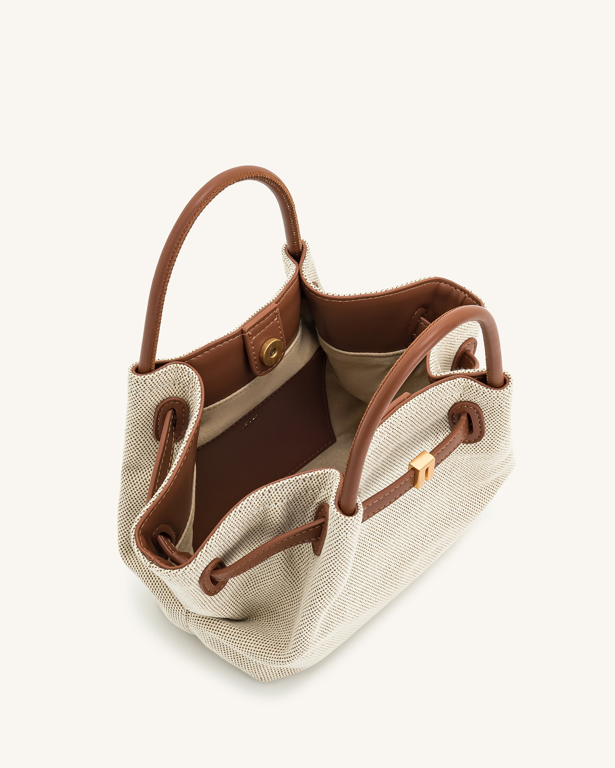 Hana | Mini Bolso Tote de Lona Marrón