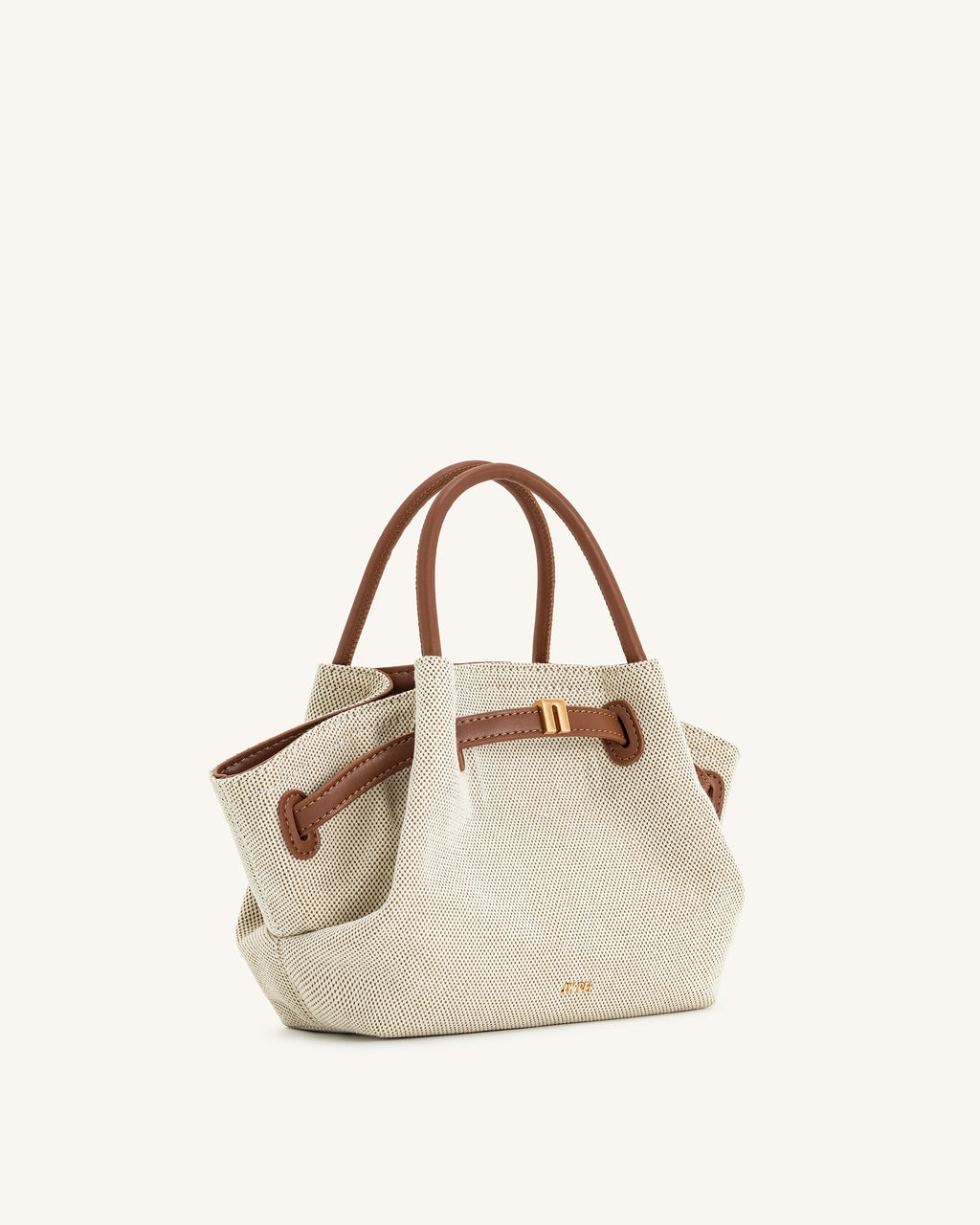 Hana | Mini Bolso Tote de Lona Marrón