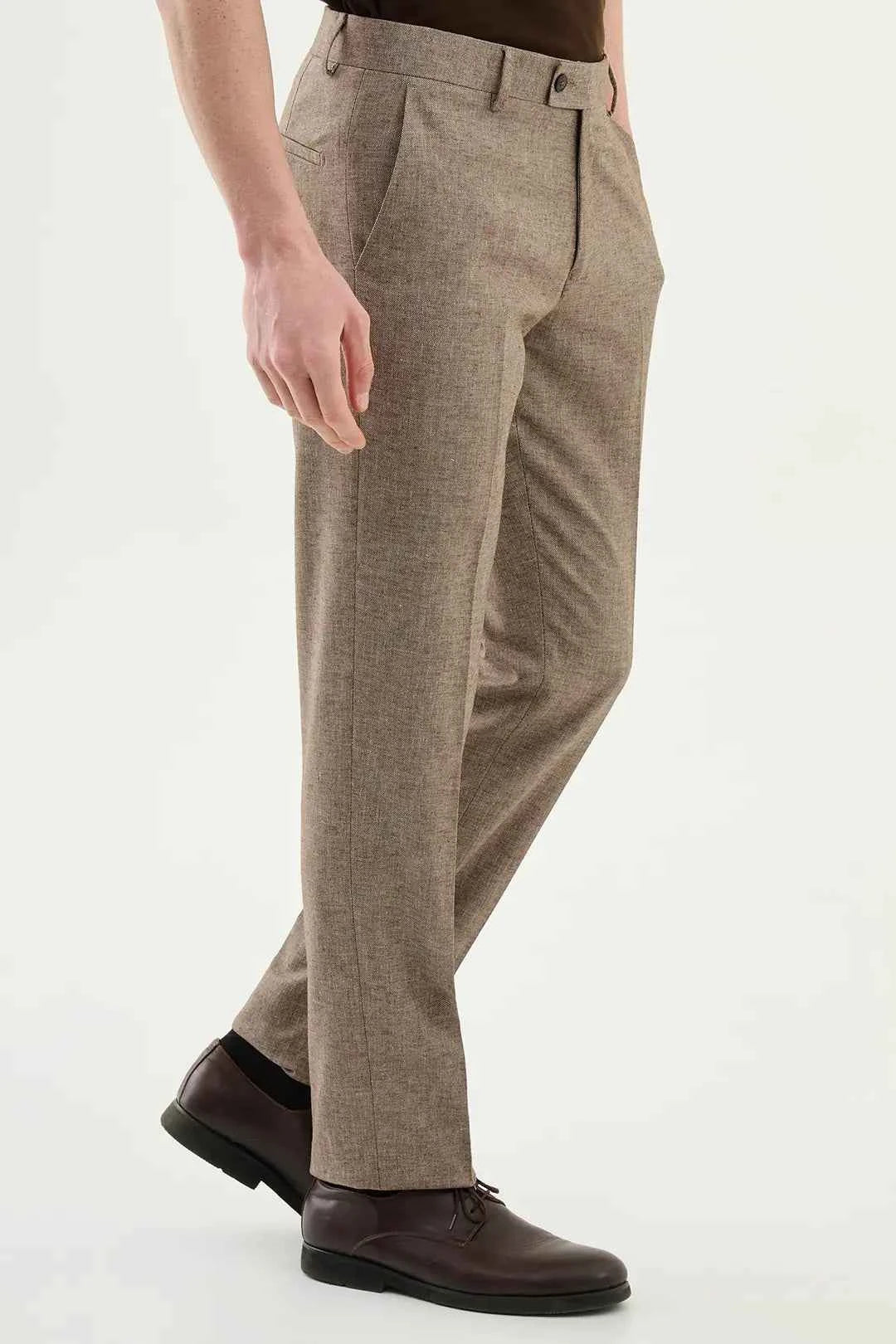 Laredo Brown Crosshatch Dress Pants