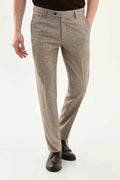 Laredo Brown Crosshatch Dress Pants