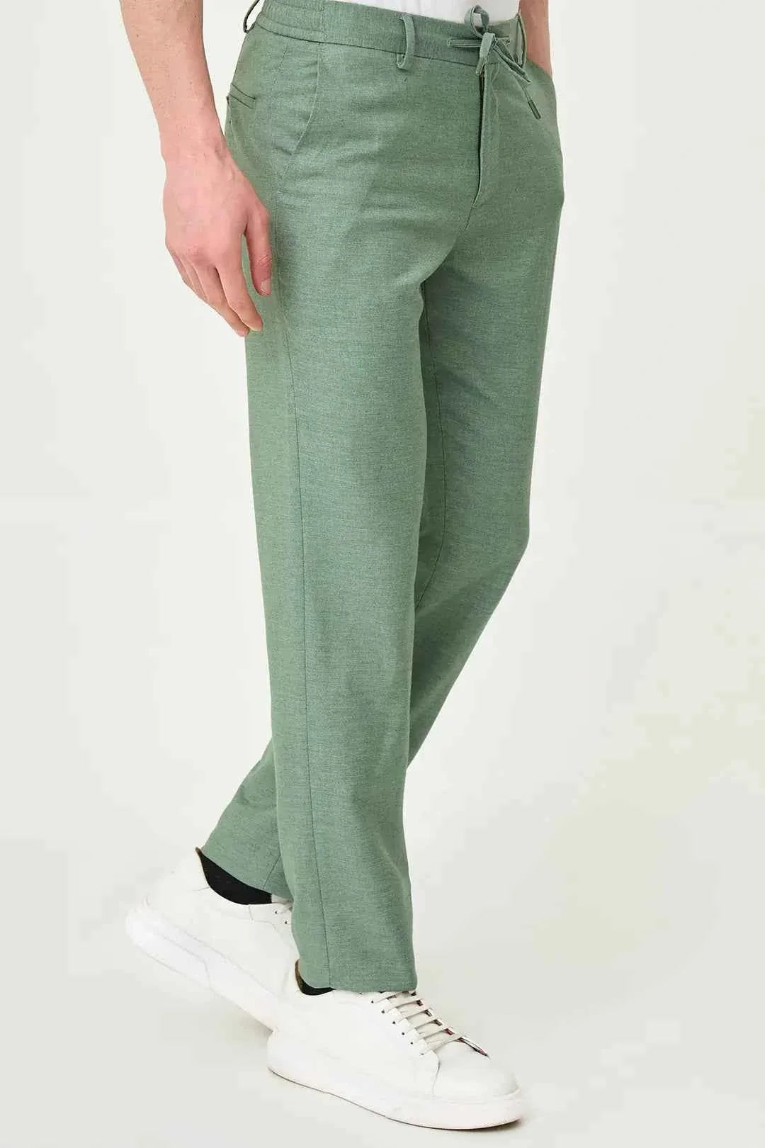 Laredo Green Drawstring Elastic Waistband Pants