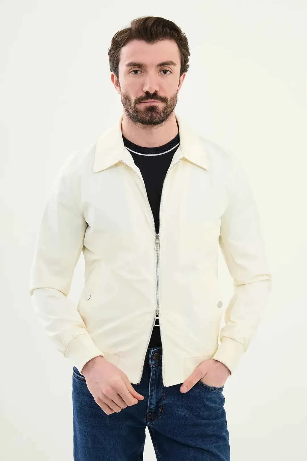 Chaqueta Harrington Laredo Blanco Roto