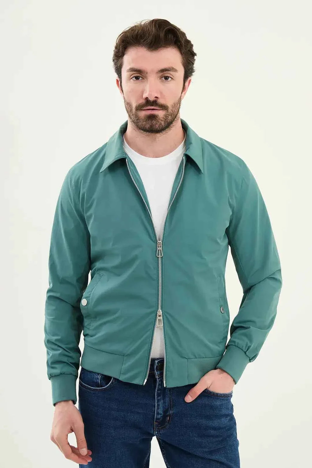 Chaqueta Harrington Laredo Verde Azulado