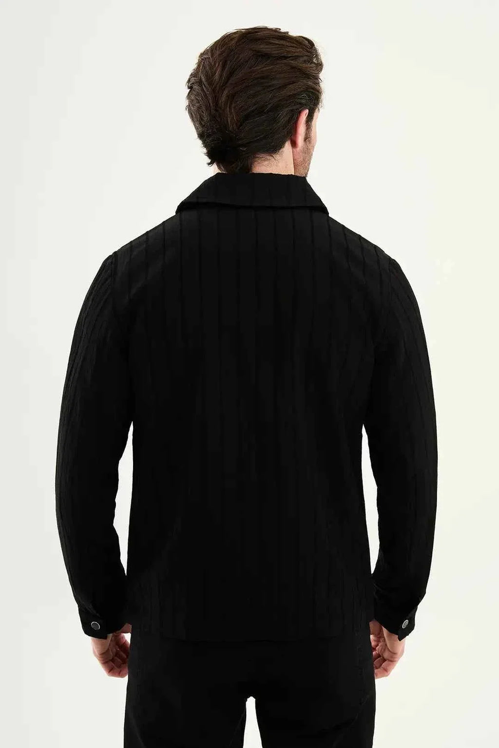 Chaqueta Overshirt Laredo a Rayas Negra