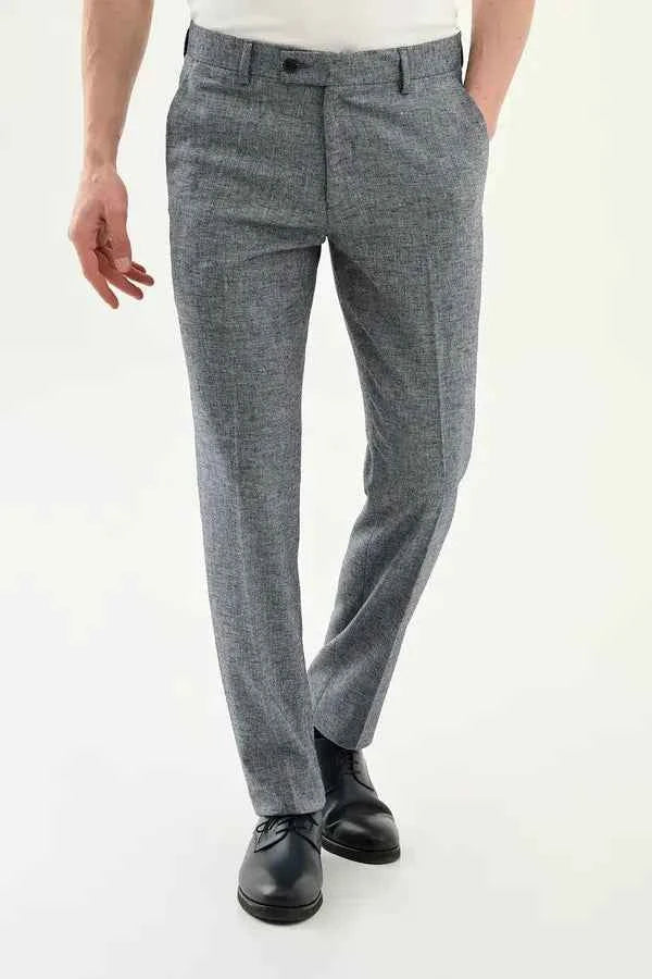 Laredo Navy Blue Crosshatch Dress Pants