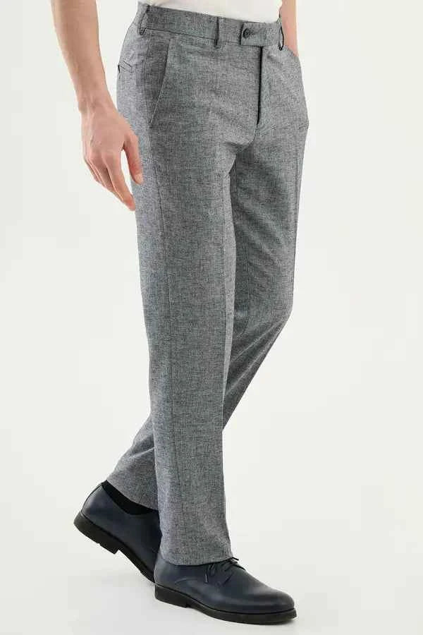 Laredo Navy Blue Crosshatch Dress Pants