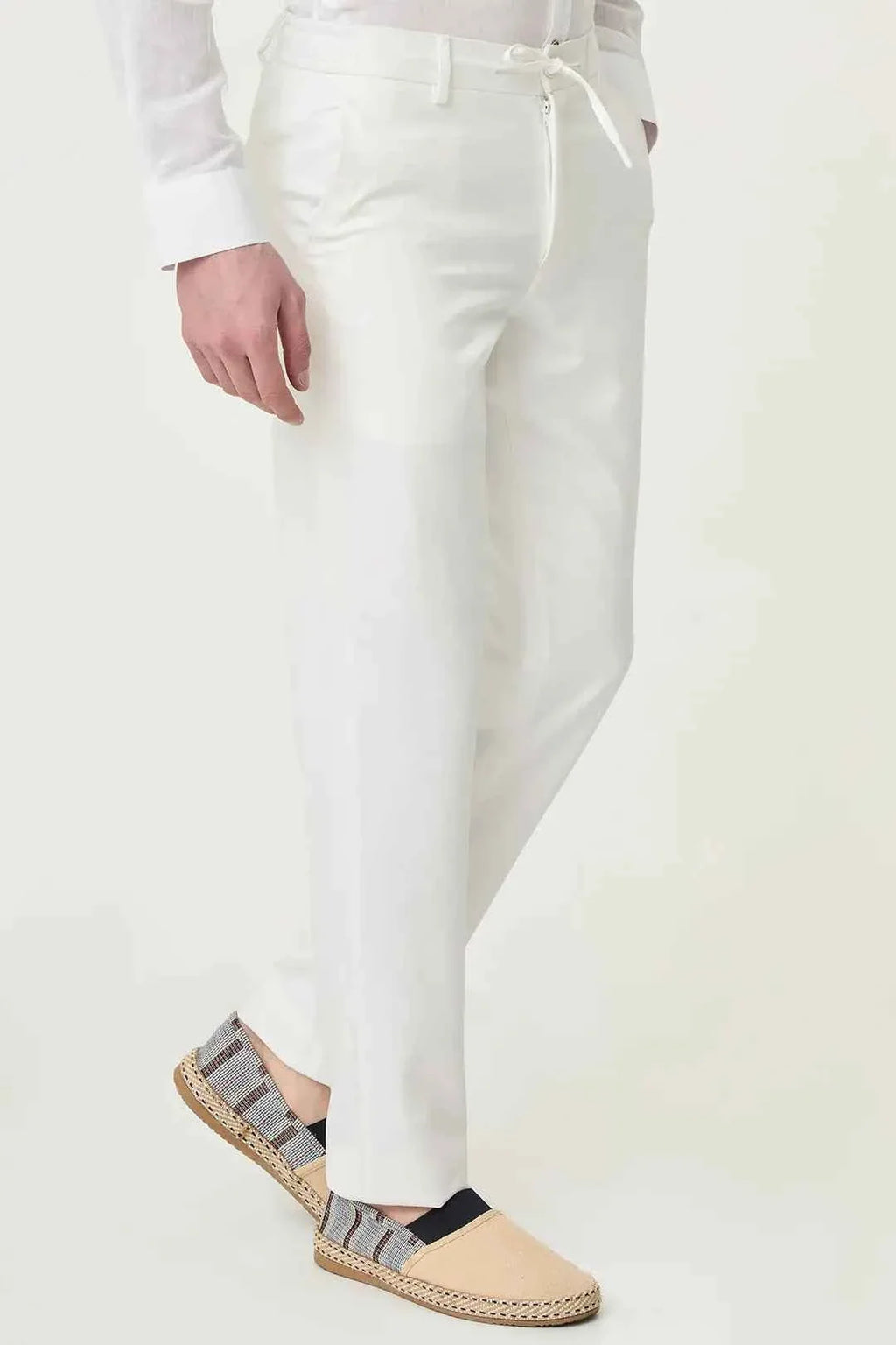 Laredo Off White Drawstring Elastic Waistband Pants