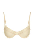 Top de Bikini Maui Champagne – Diseño Denim Color Champán