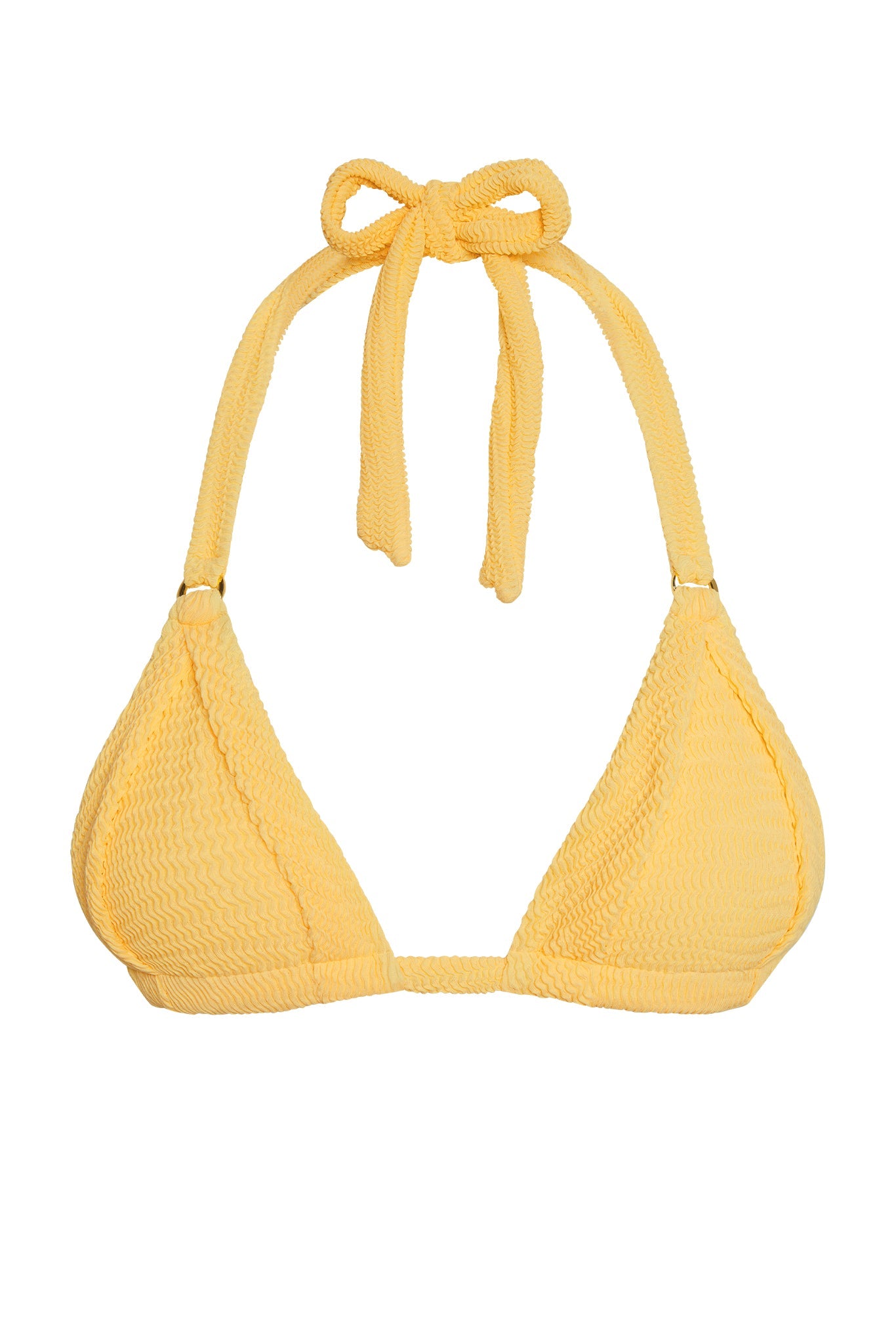Top de Bikini Morocco Honey – Textura Crinkle Color Miel