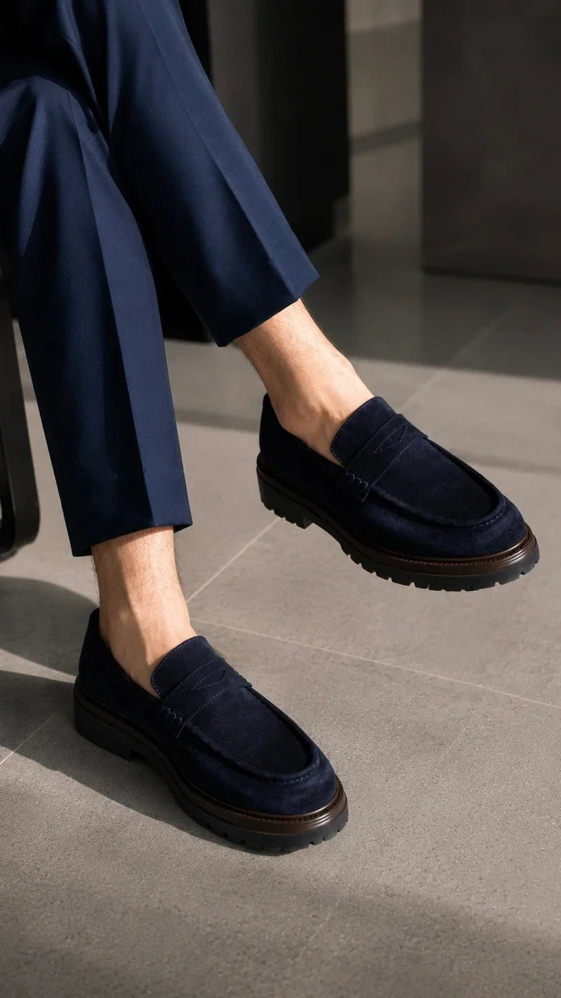 Mocasines Penny de Ante Azul Marino