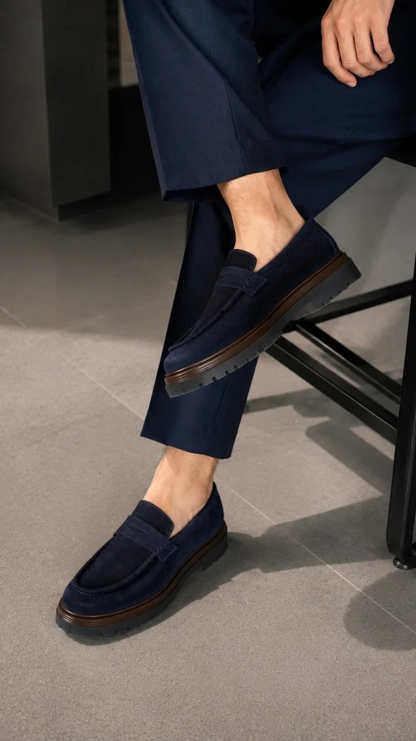 Mocasines Penny de Ante Azul Marino