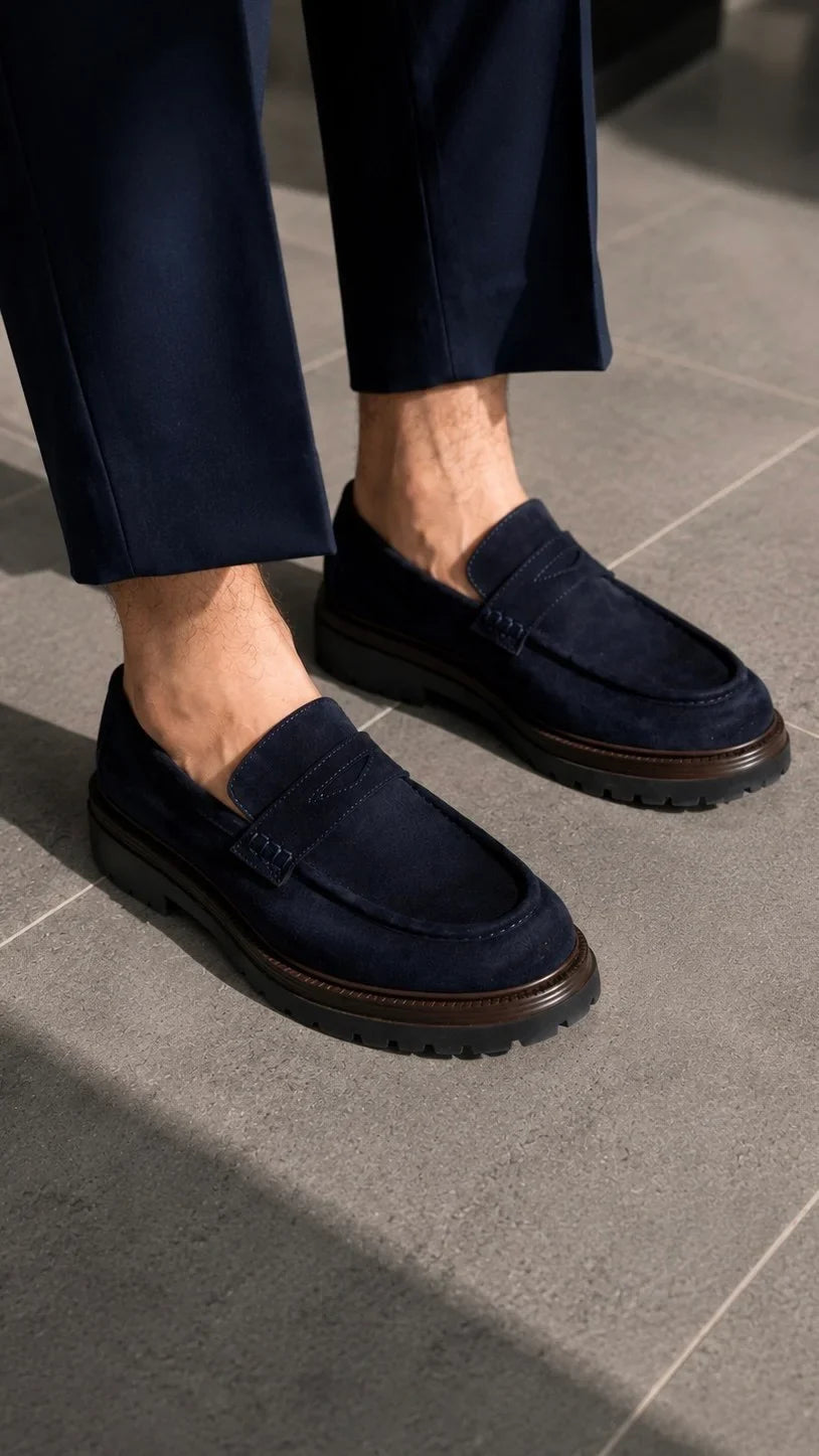 Mocasines Penny de Ante Azul Marino