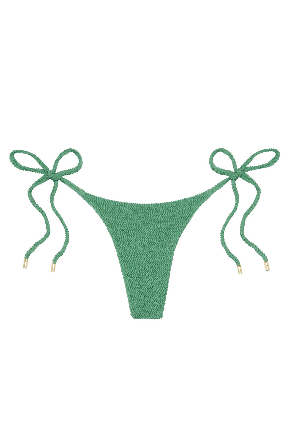 Braga de Bikini Palma Pond – Textura Crinkle Verde