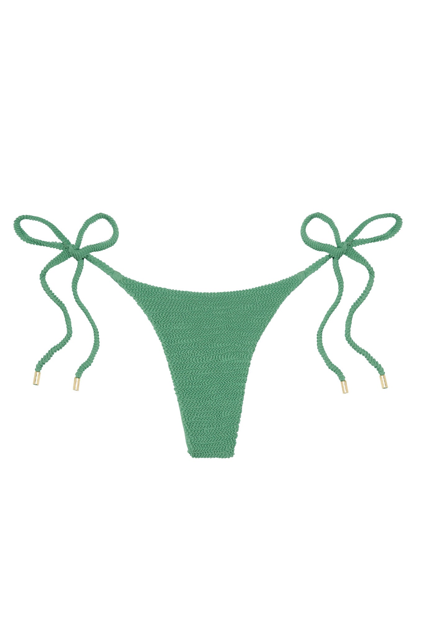 Braga de Bikini Palma Pond – Textura Crinkle Verde