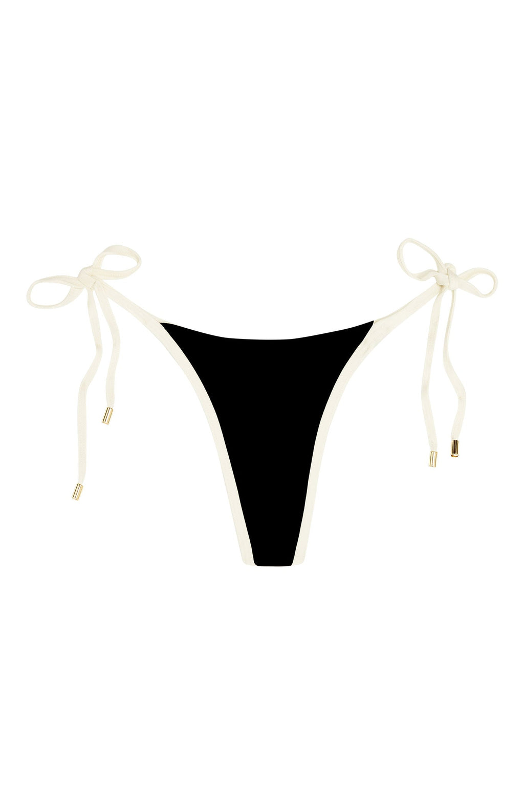 Braga de Bikini Tanga Palma Black/Ivory – Diseño Bicolor Elegante