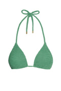 Top de Bikini Palma Pond – Textura Crinkle Verde