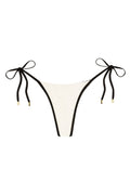 Braga de Bikini Tanga Palma Ivory/Black – Diseño Bicolor Elegante