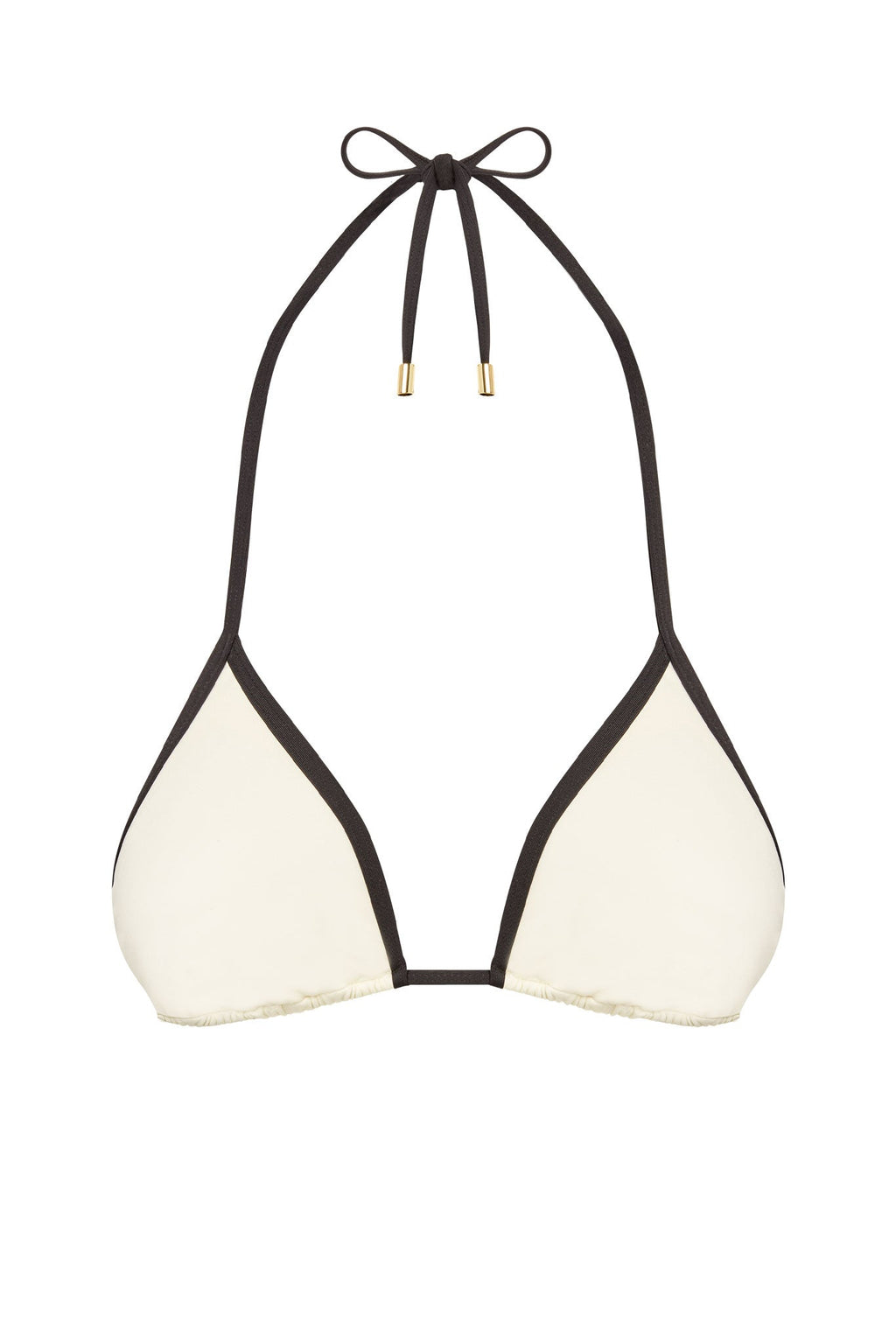 Top de Bikini Palma Ivory/Black – Diseño Bicolor Elegante en Marfil y Negro