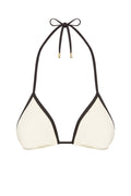 Top de Bikini Palma Ivory/Black – Diseño Bicolor Elegante en Marfil y Negro