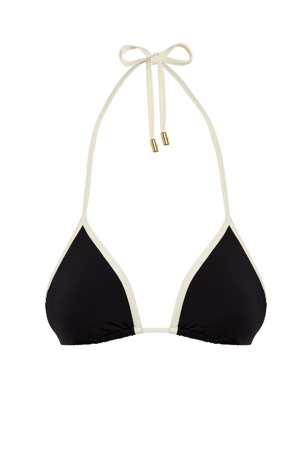 Top de Bikini Palma Black/Ivory – Diseño Bicolor Elegante en Negro y Marfil