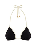 Top de Bikini Palma Black/Ivory – Diseño Bicolor Elegante en Negro y Marfil