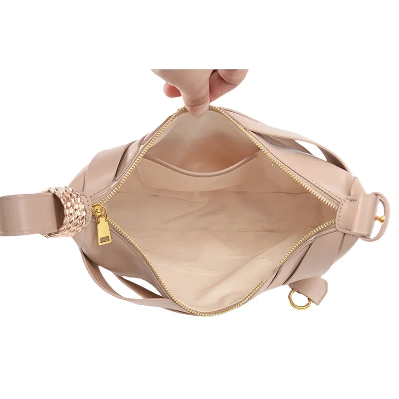 Bolso Tote Dumpling Calado de Cuero Vegano para Mujer